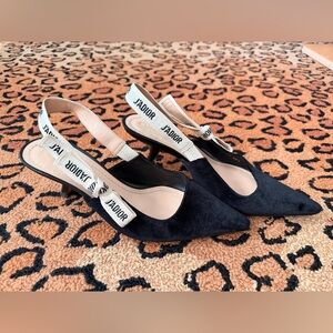 Dior Black J'Adior Slingback Heels